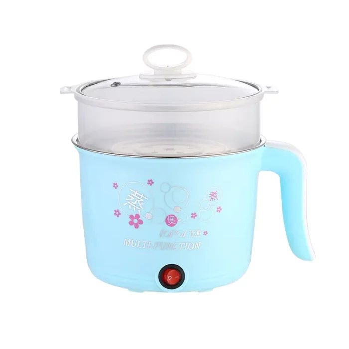 Autocuiseur, 450 W, 1,5 l, bleu, avec panier vapeur