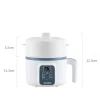 Autocuiseur, 600 W, 1,7 l, avec panier vapeur, écran LED, blanc dimensions