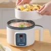 Autocuiseur, 600 W, 1,7 l, avec panier vapeur, écran LED, blanc haute qualité