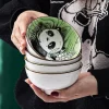 Bol chinois, ensemble de 4 bols, panda, vert qualité supérieure
