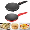 Crêpière, électrique 600 W, rouge ou noir crêpes inratables