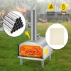Four à pizza, pour extérieur, cuisson au bois, acier inoxydable conserve la chaleur