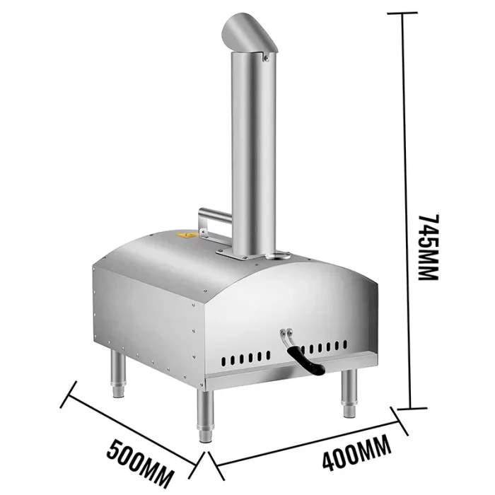 Four à pizza, pour extérieur, cuisson au bois, acier inoxydable dimensions