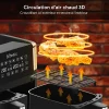 Friteuse à air chaud, 2 X 4 L, 2850 W, four multifonction intelligent, écran tactile LED chaleur tournante