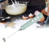 Mousseur à lait, 3 fouets, recharge USB, vert qualité supérieure