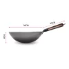 Poêle wok, en fer forgé, 34 cm qualité supérieure