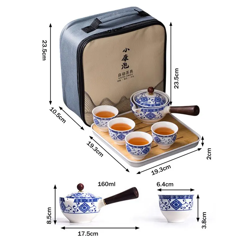 Service à thé, design chinois avec sac de rangement dimensions