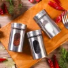 Boîte à épices, ensemble de 5 pièces, gris acier inoxydable