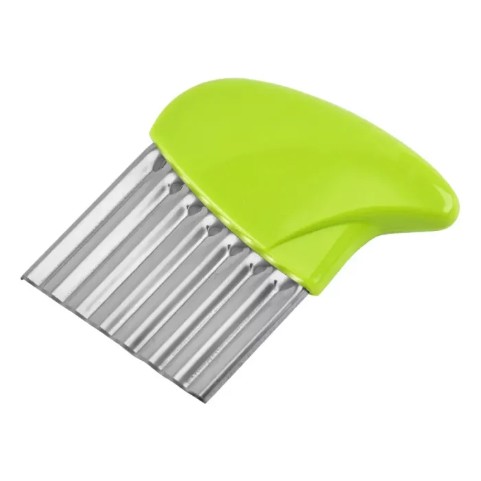 Coupe légumes, couteau ondulé, vert