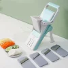Coupe légumes, trancheuse manuelle multifonction, acier inoxydable 4 râpes