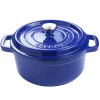 Marmite en fonte, avec couvercle, 24 cm, bleu