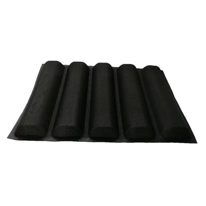 Moule à pain, 5 cavités rectangulaires, noir vue du dessous
