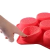 Moule à pain, 7 cavités, idéal burger, rouge silicone