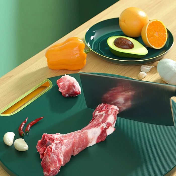 Planche ronde antidérapante pour cuisine