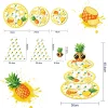 Présentoir gâteau, 3 étages, thème ananas dimensions