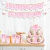 Présentoir gâteau, 3 étages, thème rose couleurs vives