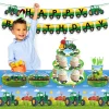 Présentoir gâteau, 3 étages, thème tracteur couleurs vives
