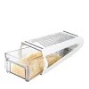 Râpe à fromage, avec bac récupérateur, blanc