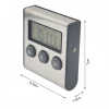 Thermomètre de cuisson, écran numérique, avec sonde et minuterie dimensions