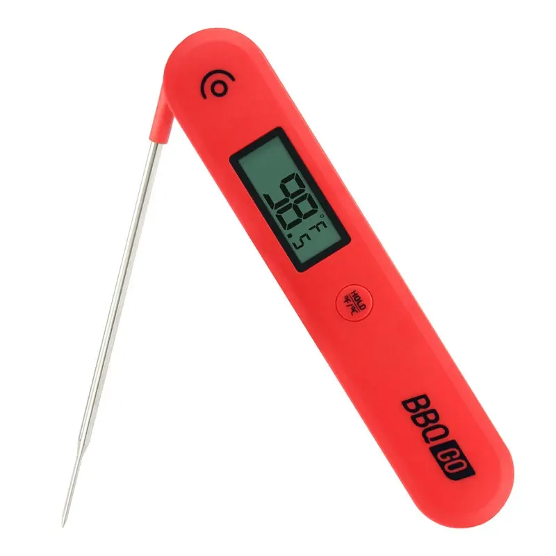 Thermomètre de cuisson, écran numérique, rouge