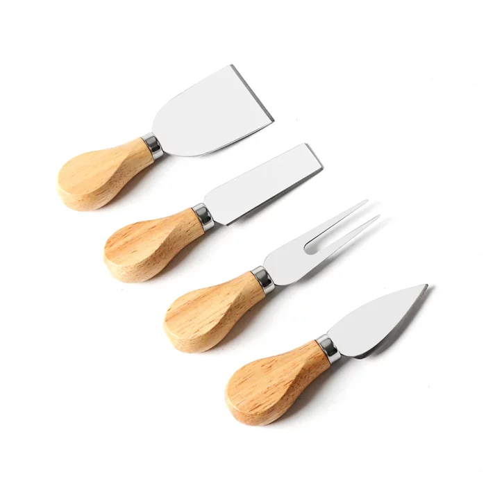 Couteau a fromage - Ensemble de 4 à manche en bois