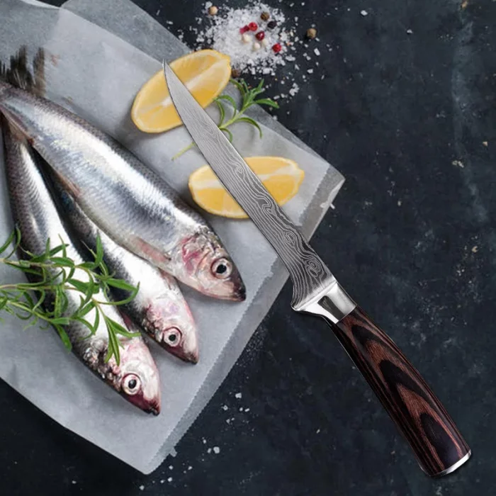 Couteau a viande désosseur damas