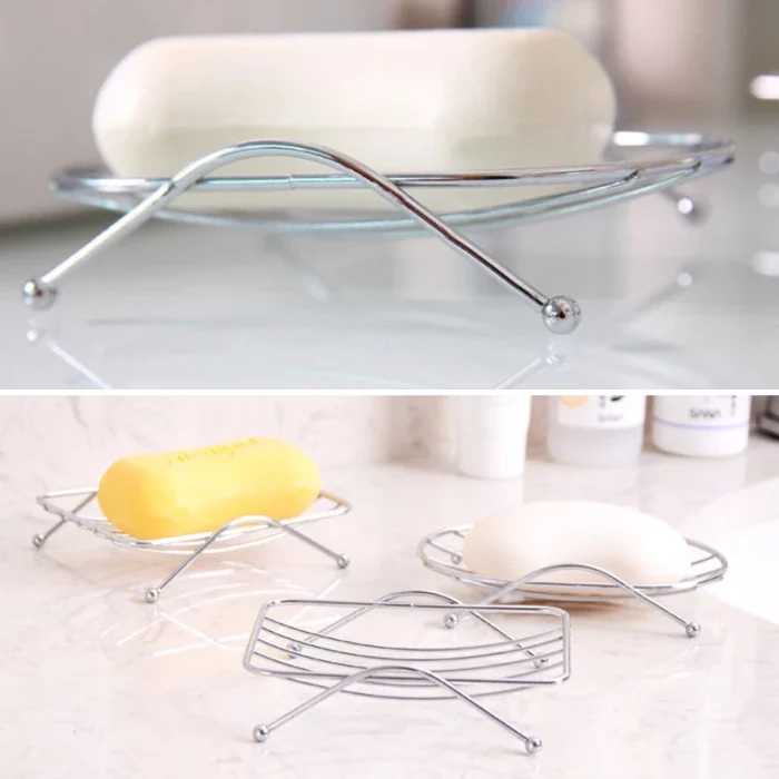 Porte savon rectangle en acier inoxydable