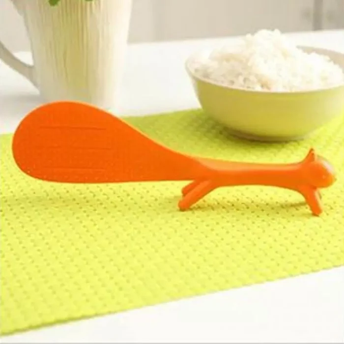 Cuillère à riz antiadhésive en forme d'écureuil