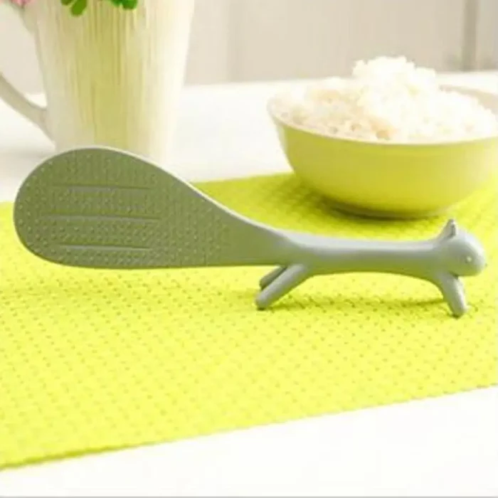 Cuillère à riz antiadhésive en forme d'écureuil
