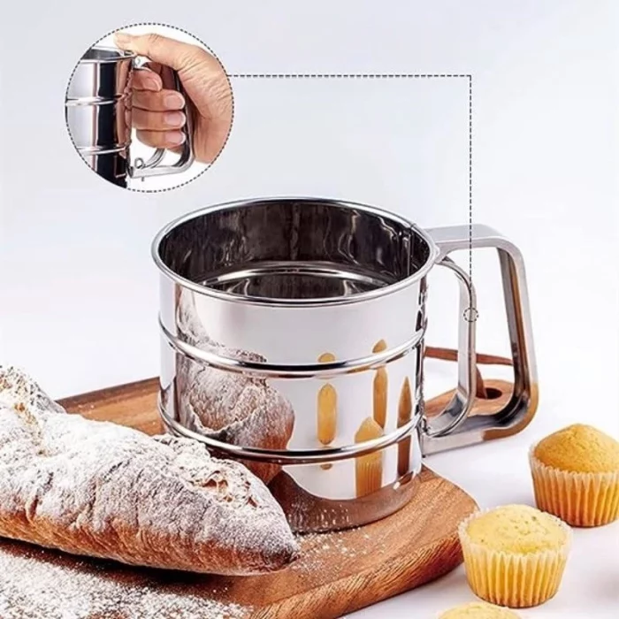 Tamis cuisine forme tasse en inox