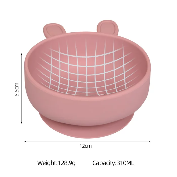 Bol et cuillère bébé set lapinou en silicone