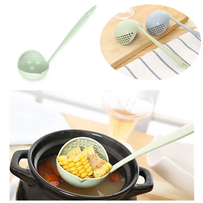 Louche passoire cuisine 2-en-1