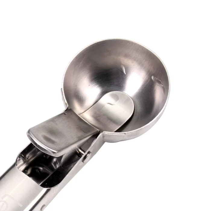 Cuillère à glace avec gâchette en acier inoxydable