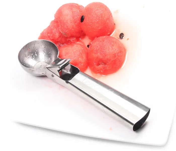 Cuillère à glace avec gâchette en acier inoxydable