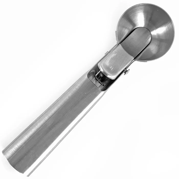 Cuillère à glace avec gâchette en acier inoxydable
