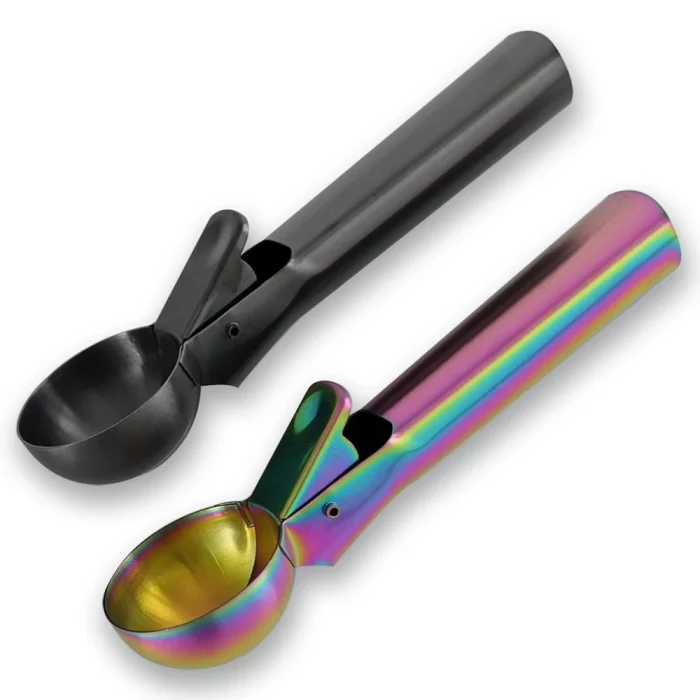 Cuillère à glace avec gâchette en acier inoxydable
