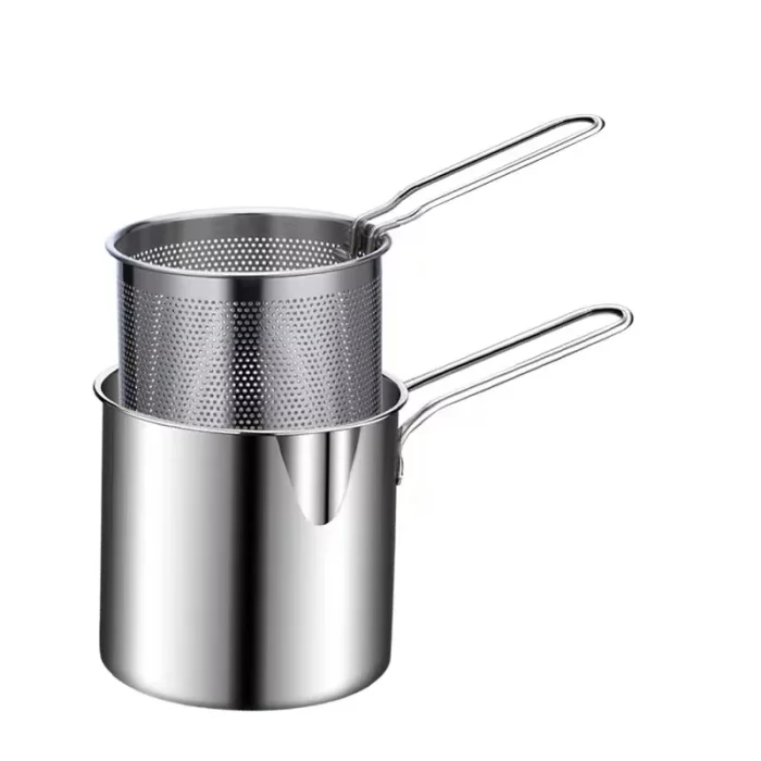 Panier friteuse cylindrique en inox - Ensemble