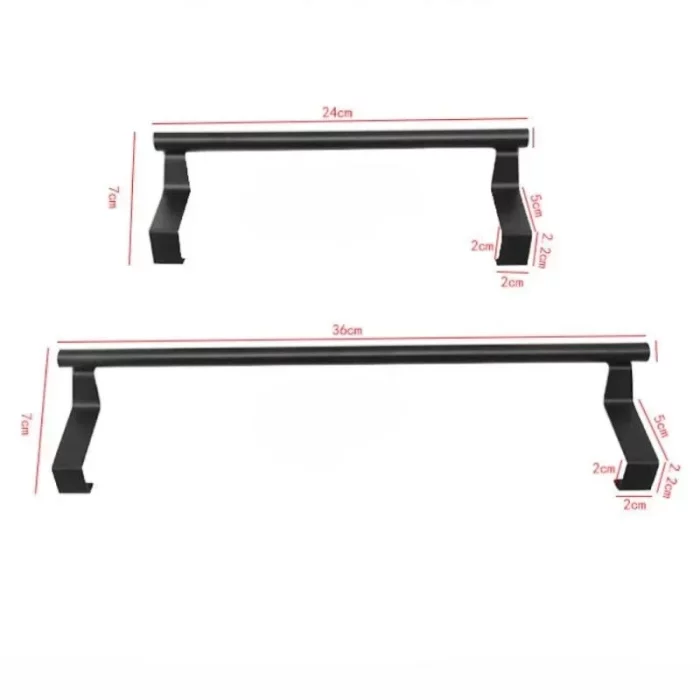 Porte serviette style barre pour armoire et porte en inox