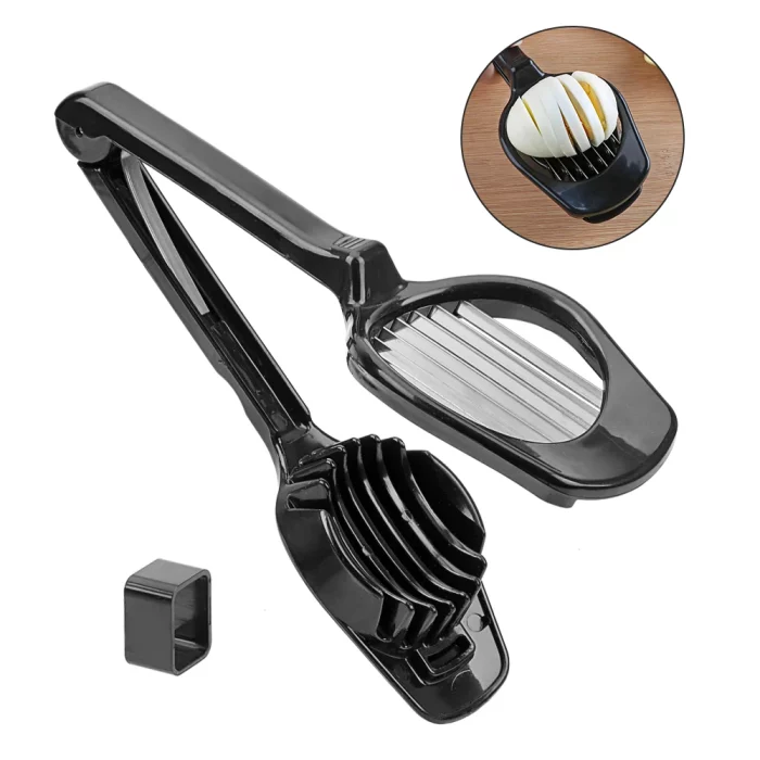 Coupe oeuf à manche express-noir