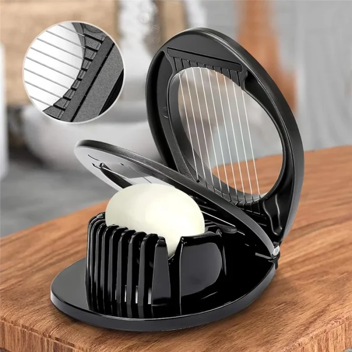 Coupe oeuf pliable 2-en-1 premium en métal