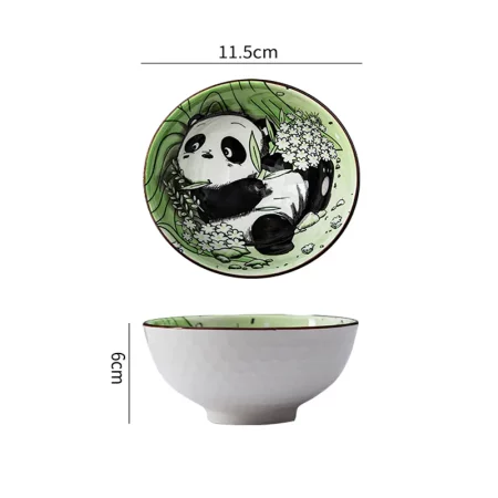 Bol chinois, ensemble de 4 bols, panda, vert dimensions