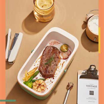 Mini Cuiseur à Riz Électrique Portable 220V 1L - Chauffage Rapide Automatique pour Repas