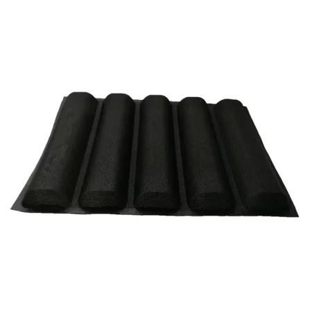 Moule à pain, 5 cavités rectangulaires, noir vue du dessous