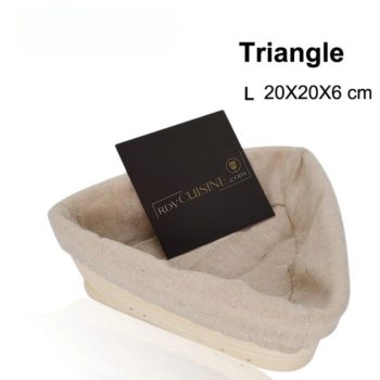 Panier à pain triangulaire en véritable rotin-L