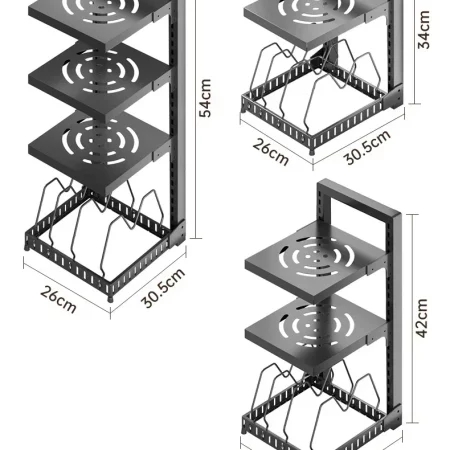 Organisateur sous évier casseroles et couvercles 3 niveaux.webp