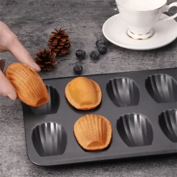 Moule Madeleine Antiadhésif 12 Cavités Acier Carbone