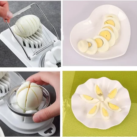Coupe œuf 2 en 1 inox multifonction
