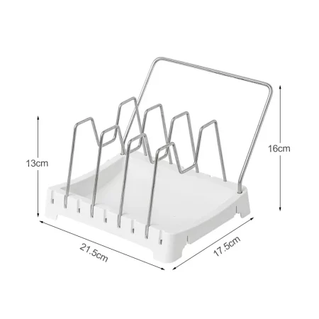 Porte couvercle blanc petit modèle pour rangement et séchage.webp