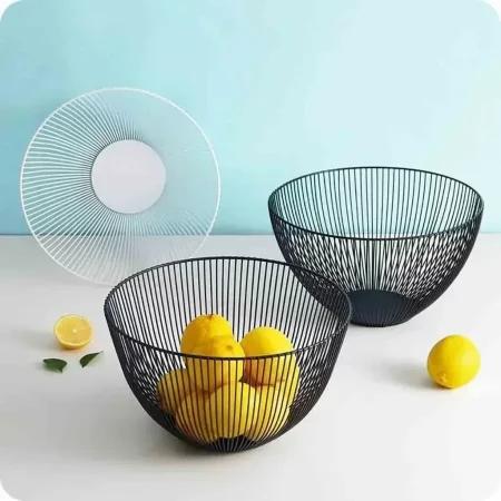 Panier à fruit design filaire métal.webp