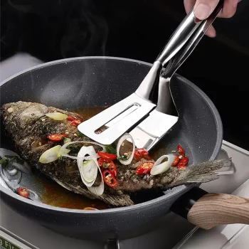 Pince cuisine flexi-spatule en acier inoxydable .webp
